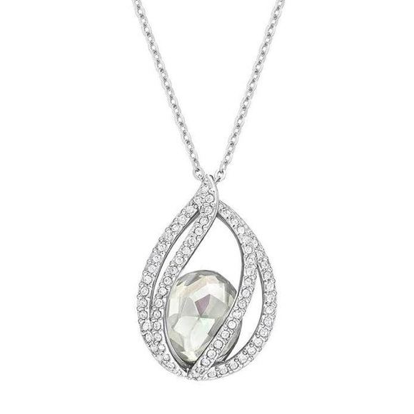 Swarovski Crystal Teardrop Pendant Necklace - Picture 2 of 7